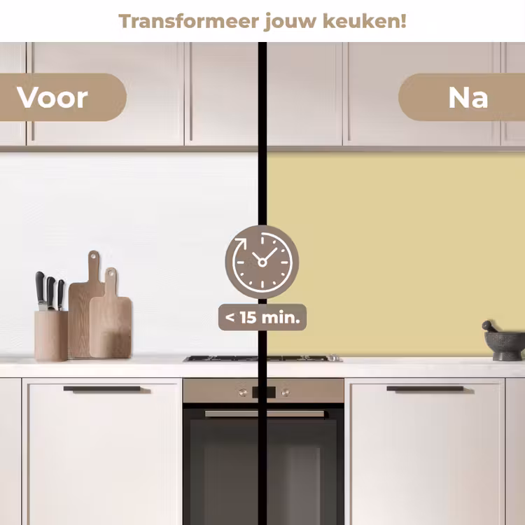 Mellow - Touch - Geel keuken achterwand 2 middel 871 -voor-na2_NL