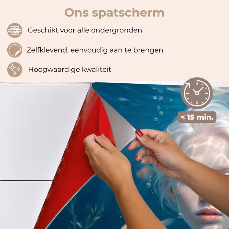 Mens - Onderwater - Vis - Modern - Blauw keuken achterwand spatscherm klein -spatscherm_NL