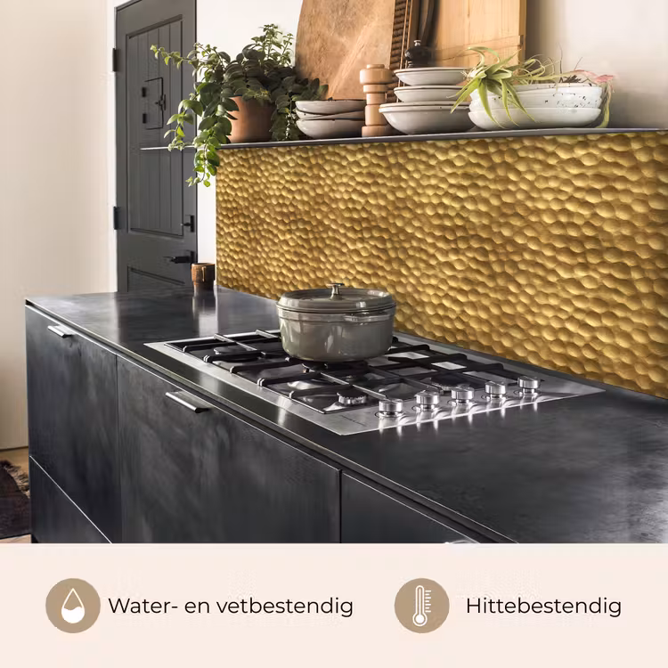 Metaal - Dynamisch - Goud keuken achterwand 2 middel 871 -usp_NL