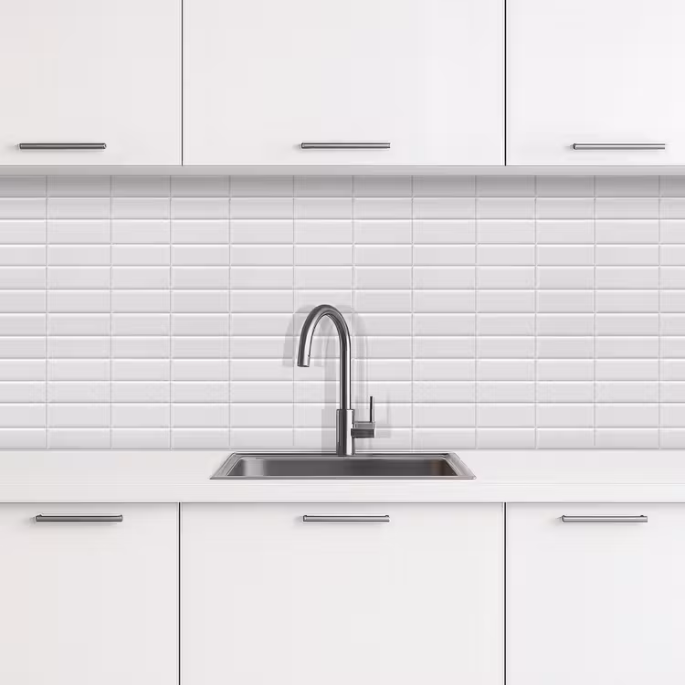 Metro - Tegels - Wit keuken achterwand 2 middel 871 -3d