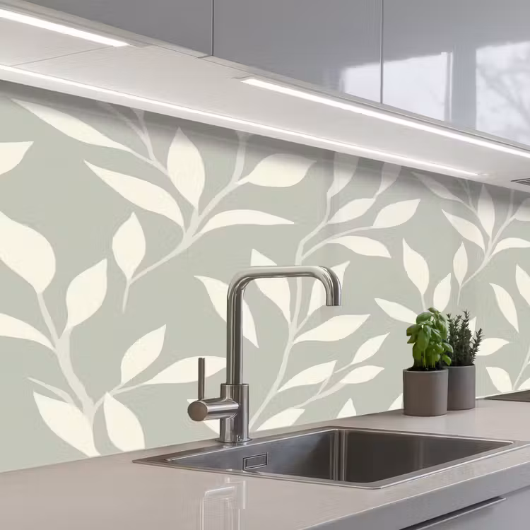 Minimalistisch - Patroon - Groen keuken achterwand 2 middel 871 -3d_schuin