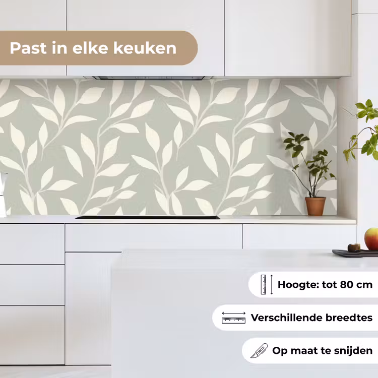 Minimalistisch - Patroon - Groen keuken achterwand 2 middel 871 -sfeer4_NL