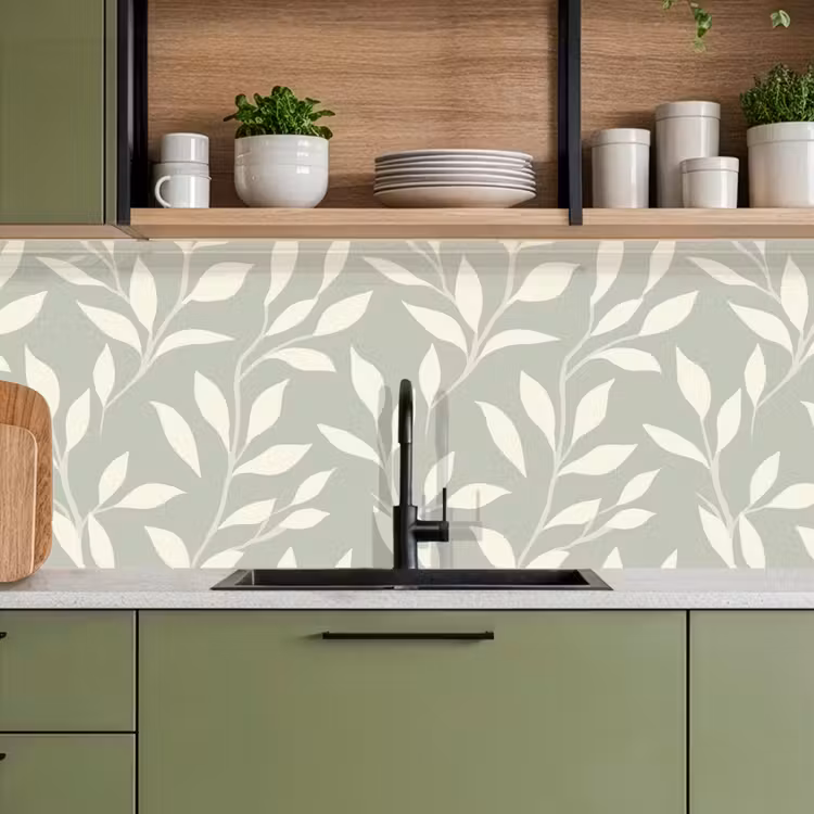 Minimalistisch - Patroon - Groen keuken achterwand 2 middel 871 -sfeer3