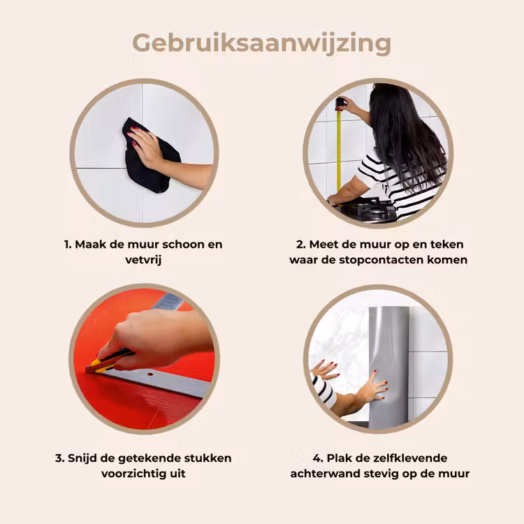 Minimalistisch - Wit - Grijze aders keuken achterwand 2 middel 871 -gebruiksaanwijzing_NL