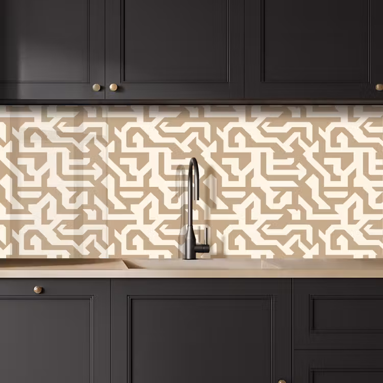 Modern - Abstract - Beige keuken achterwand 2 middel 871 -sfeer1