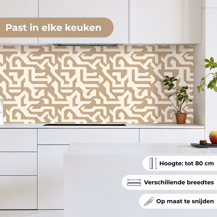 Modern - Abstract - Beige keuken achterwand 2 middel 871 -sfeer4_NL
