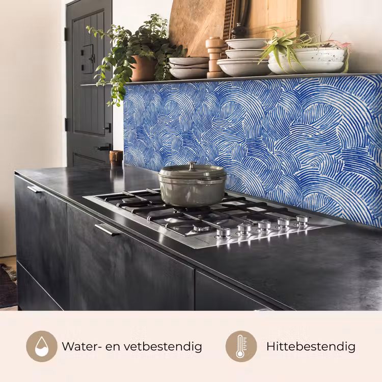 Modern - Abstract - Blauw keuken achterwand 2 middel 871 -usp_NL