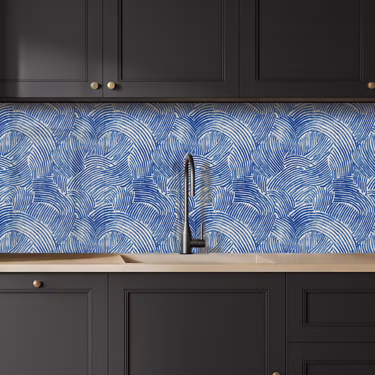Modern - Abstract - Blauw keuken achterwand 2 middel 871 -sfeer1