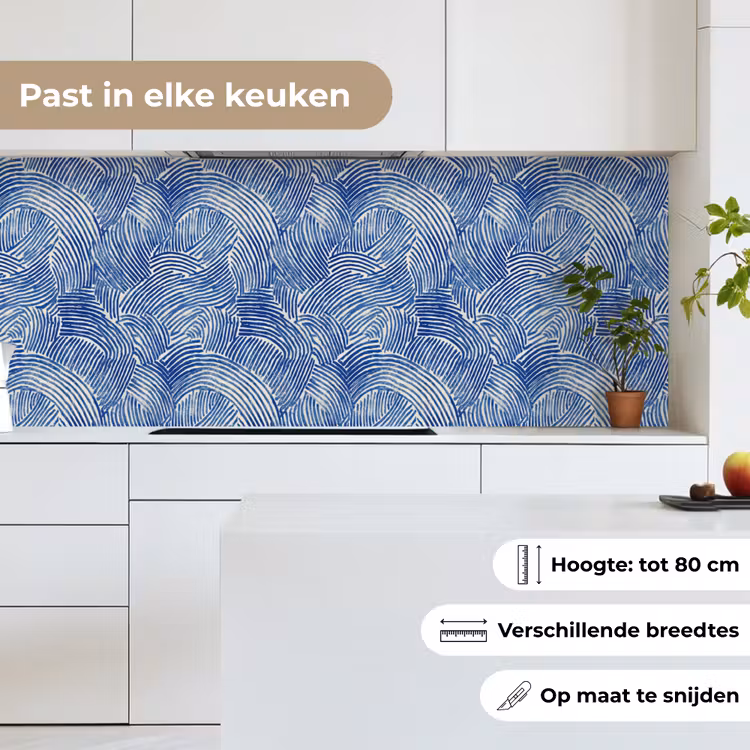 Modern - Abstract - Blauw keuken achterwand 2 middel 871 -sfeer4_NL