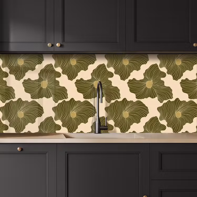 Modern - Abstract - Groen keuken achterwand 2 middel 871 -sfeer1