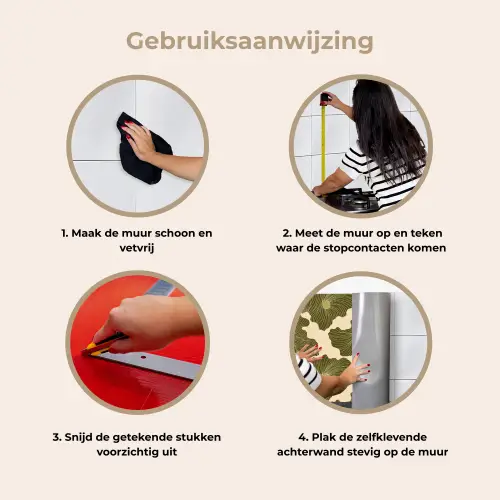 Modern - Abstract - Groen keuken achterwand 2 middel 871 -gebruiksaanwijzing_NL