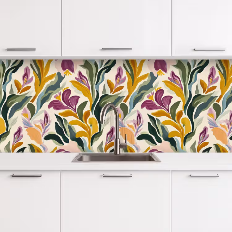 Modern - Abstract - Kleurrijk keuken achterwand 2 middel 871 -3d
