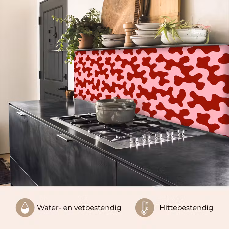 Modern - Abstract - Rood keuken achterwand 2 middel 871 -usp_NL