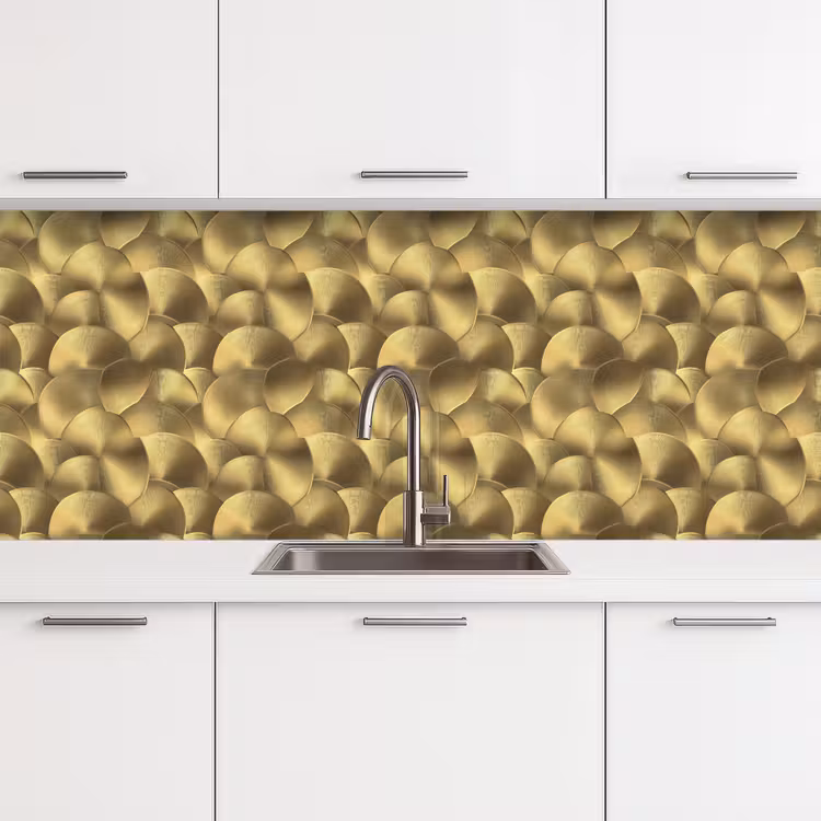 Modern - Cirkel - Goud keuken achterwand 2 middel 871 -3d