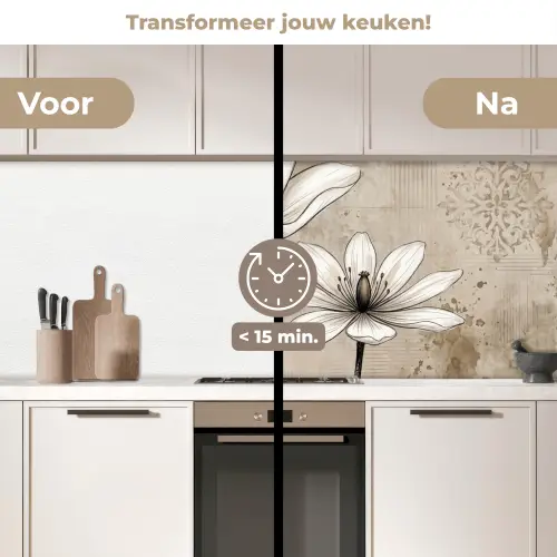 Modern - Design - Wit keuken achterwand 2 middel -voor-na2_NL