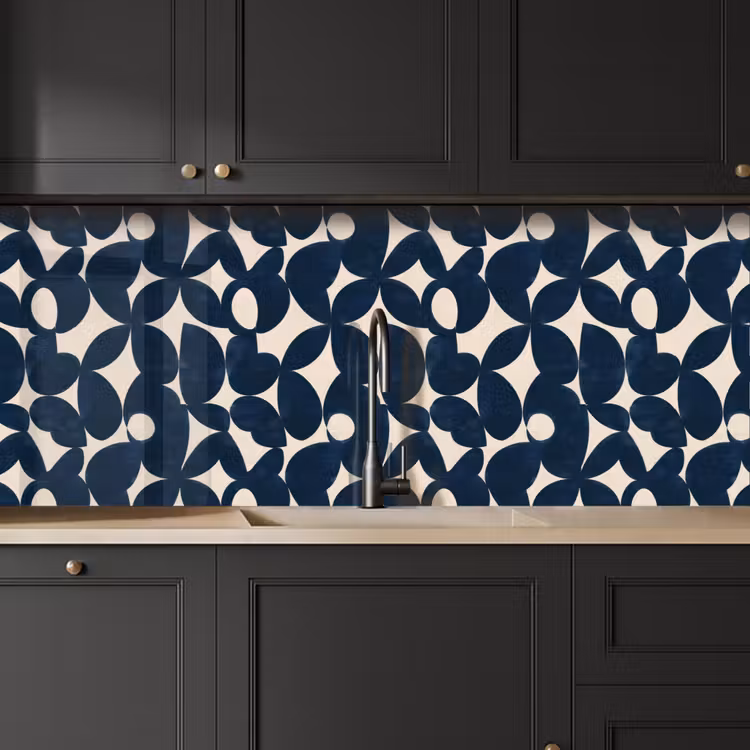 Modern - Geometrisch - Blauw keuken achterwand 2 middel 871 -sfeer1