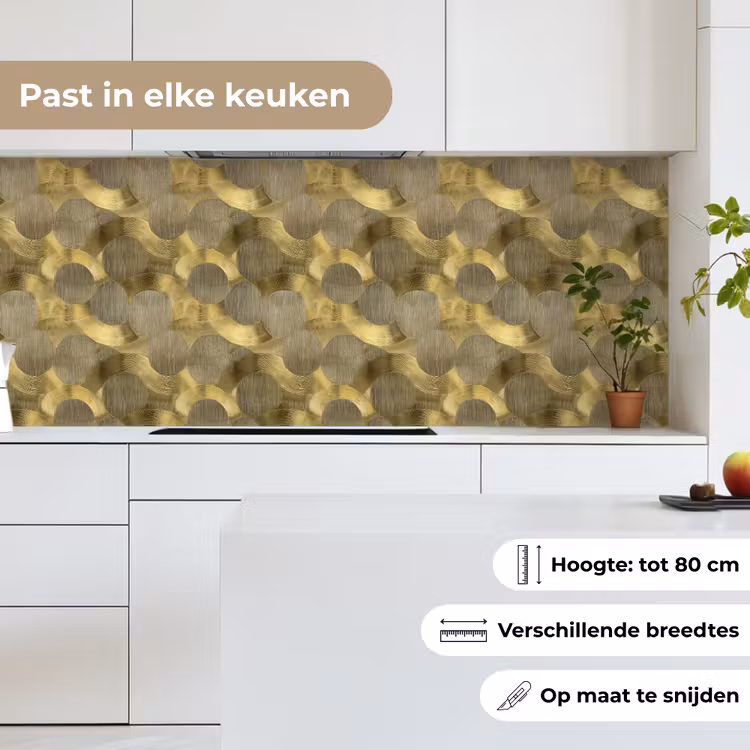 Modern - Geometrisch - Goud keuken achterwand 2 middel 871 -sfeer4_NL