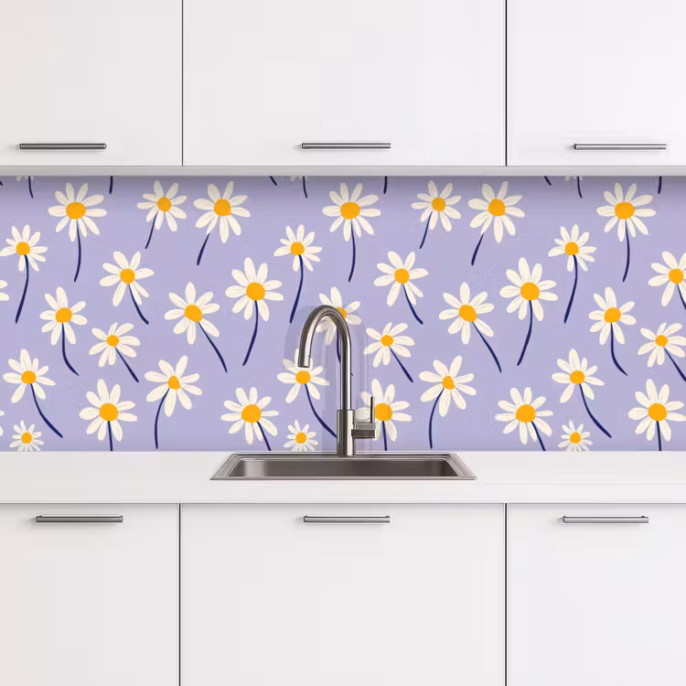 Modern - Madelief - Paars keuken achterwand 2 middel 871 -3d