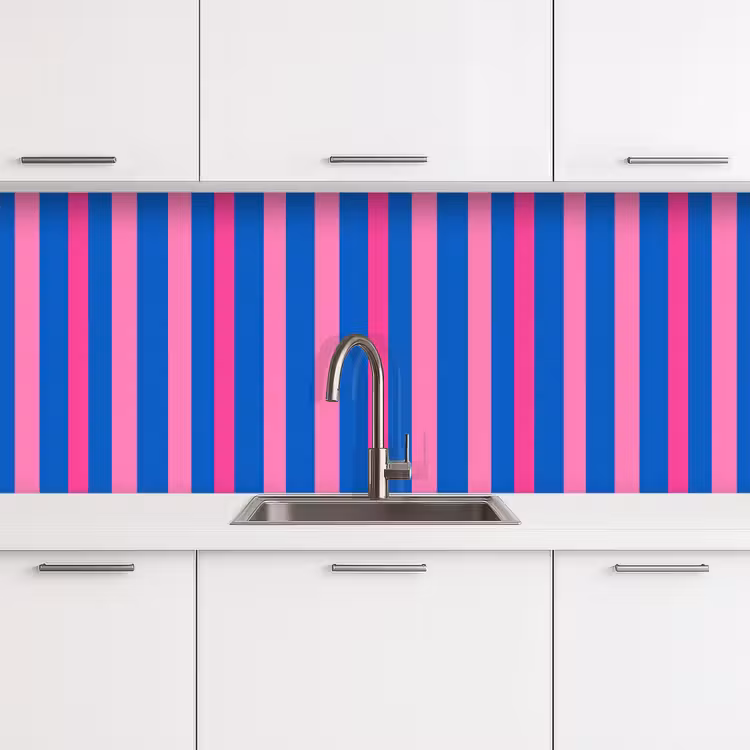 Modern - Optisch - Roze keuken achterwand 2 middel 871 -3d
