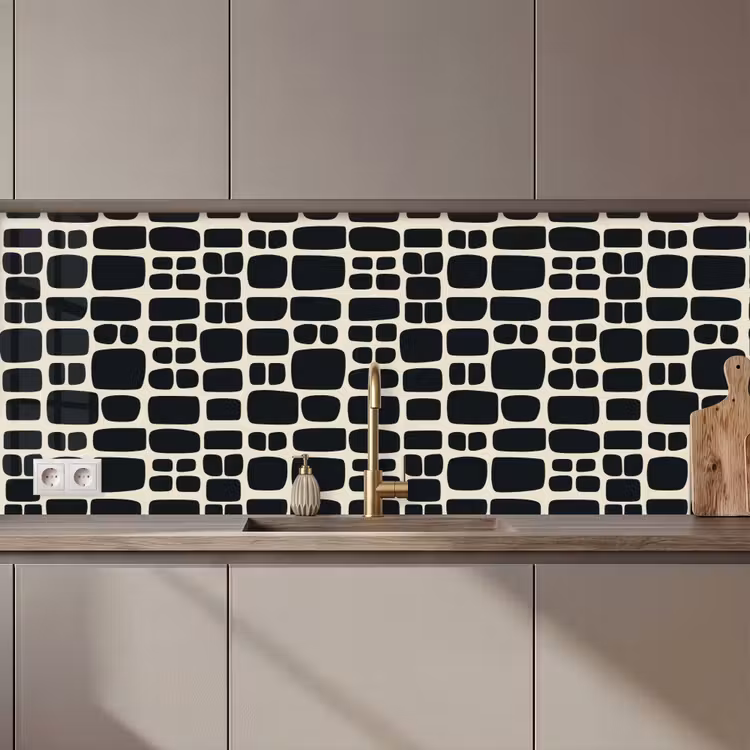 Modern - Organisch - Zwart keuken achterwand 2 middel 871 zz_3dshopping