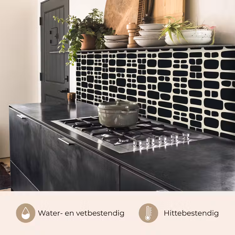 Modern - Organisch - Zwart keuken achterwand 2 middel 871 -usp_NL