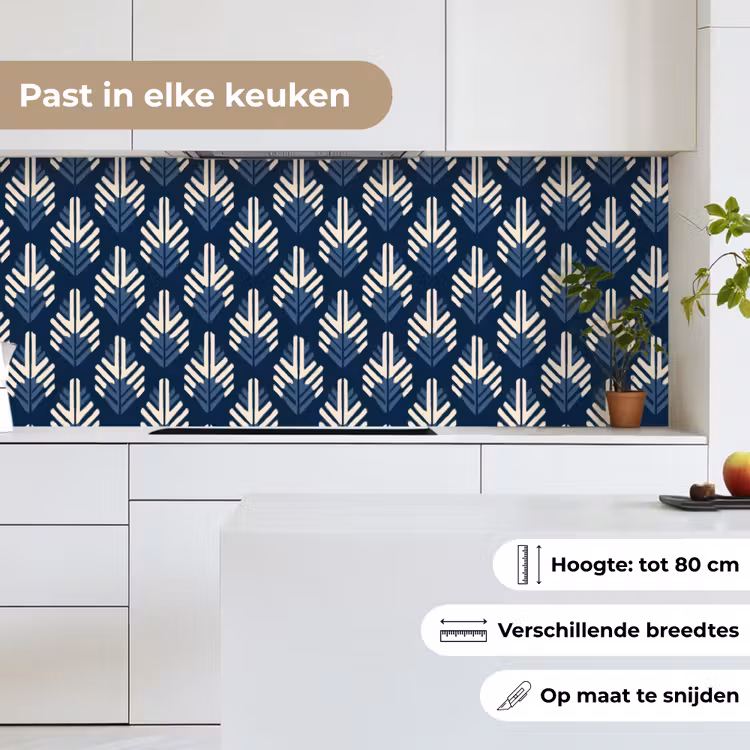 Modern - Patroon - Blauw keuken achterwand 2 middel 871 -sfeer4_NL