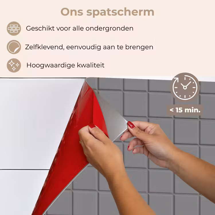 Modern - Patroon - Grijs keuken achterwand spatscherm klein 900 -spatscherm_NL