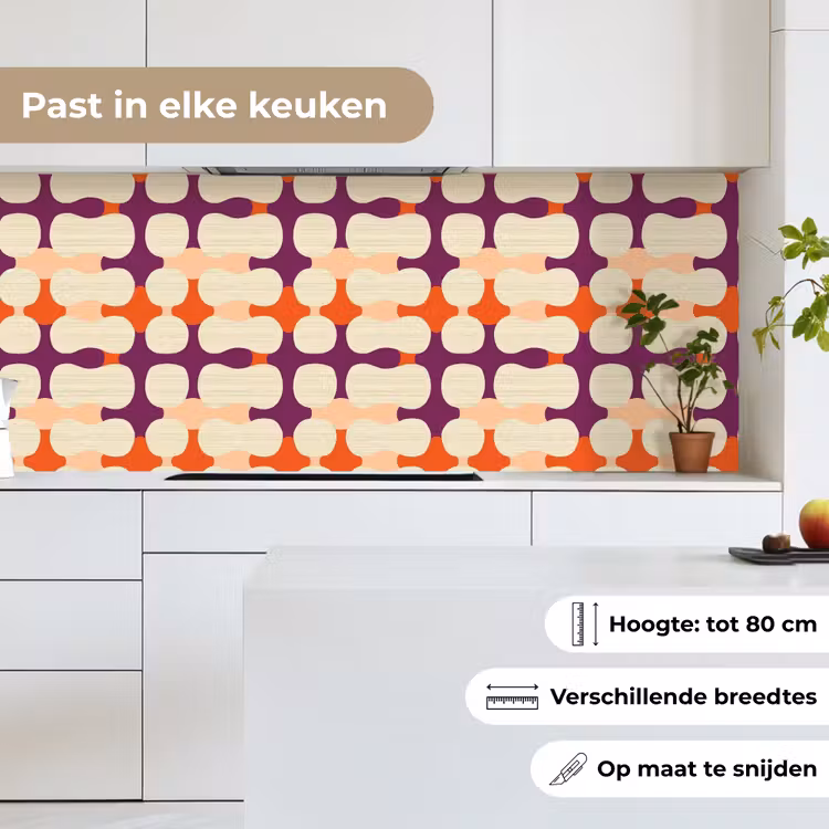 Modern - Patroon - Kleurrijk keuken achterwand 2 middel 871 -sfeer4_NL
