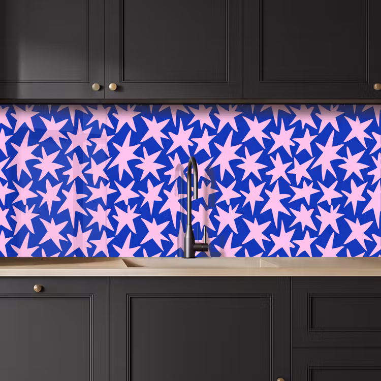 Modern - Sterren - Blauw keuken achterwand 2 middel 871 -sfeer1