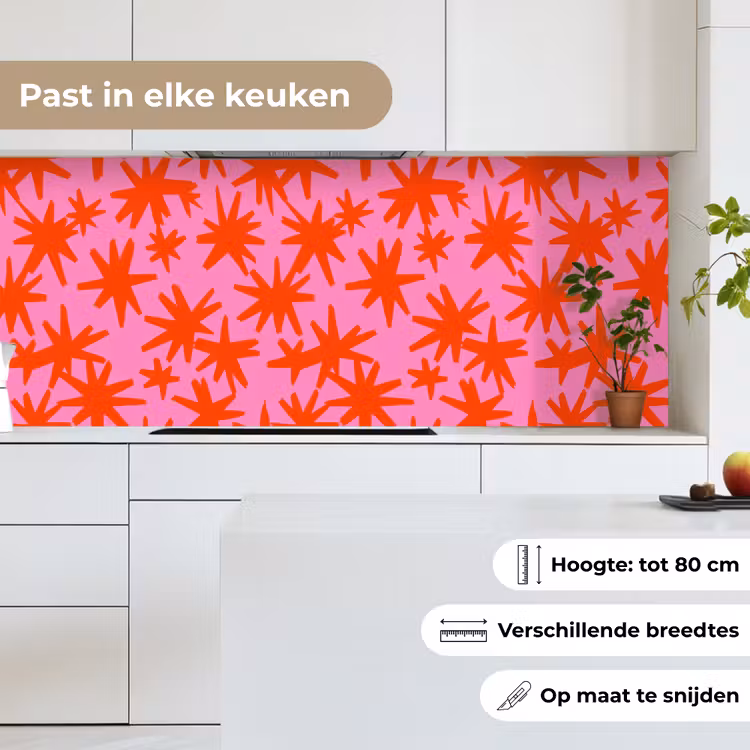 Modern - Sterren - Roze keuken achterwand 2 middel 871 -sfeer4_NL