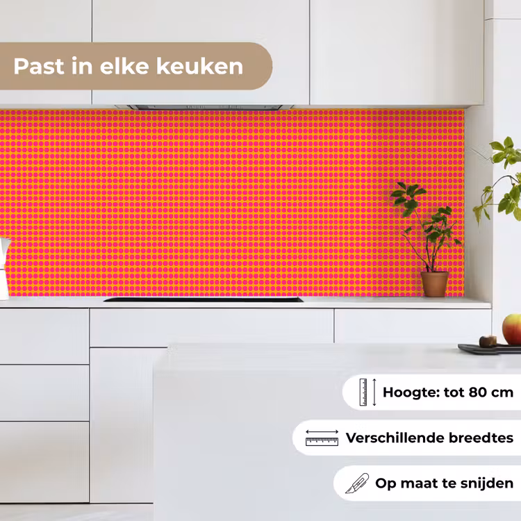Modern - Stippen - Oranje keuken achterwand 2 middel 871 -sfeer4_NL
