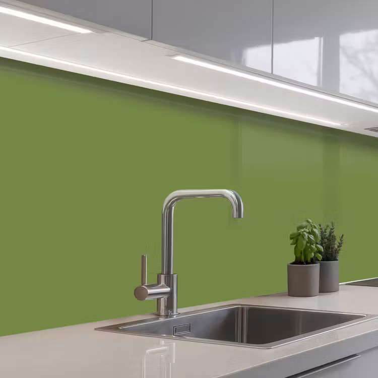 Moss - Green - Groen keuken achterwand 2 middel 871 -3d_schuin