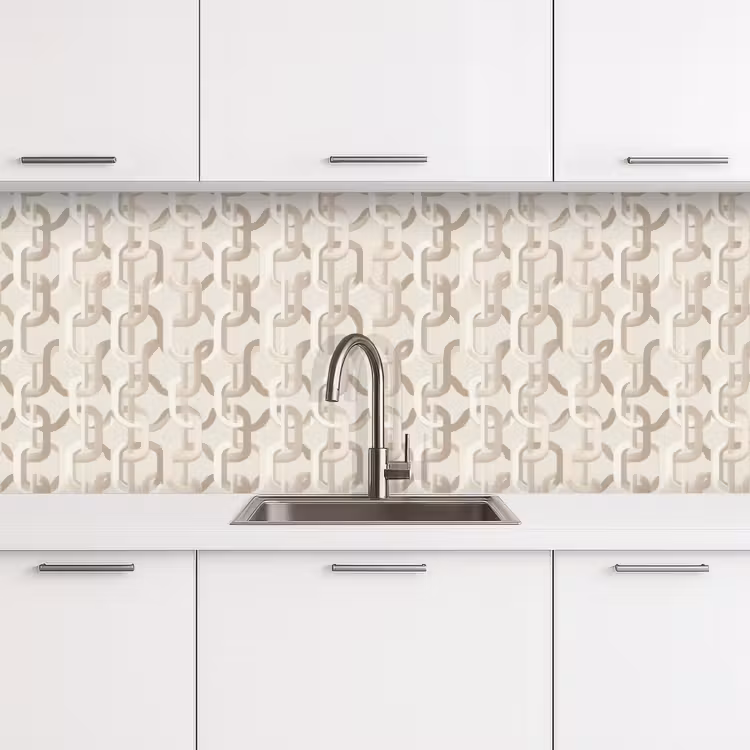 Motief - Abstract - Beige keuken achterwand 2 middel 871 -3d