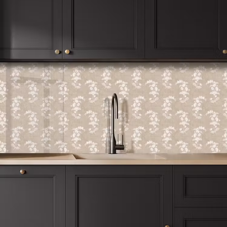 Motief - Beige - Linnen keuken achterwand 2 middel 871 -sfeer1