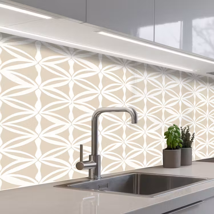 Motief - Modern - Beige keuken achterwand 2 middel 871 -3d_schuin