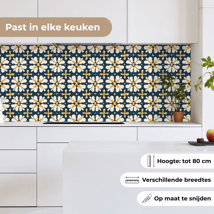 Motief - Tegel - Okergeel keuken achterwand 2 middel 871 -sfeer4_NL