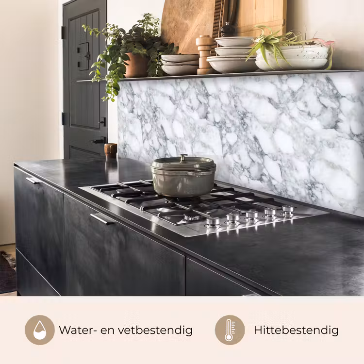 Mozaïek - Marmer - Wit - Onregelmatig keuken achterwand 2 middel 871 -usp_NL