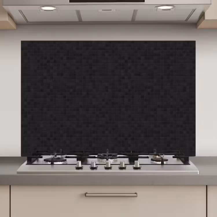 Mozaïek - Patroon - Antraciet - Zwart keuken achterwand spatscherm klein 900 -3d_website