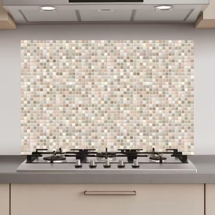 Mozaïek - Patroon- Taupe keuken achterwand spatscherm klein 900 -3d_website