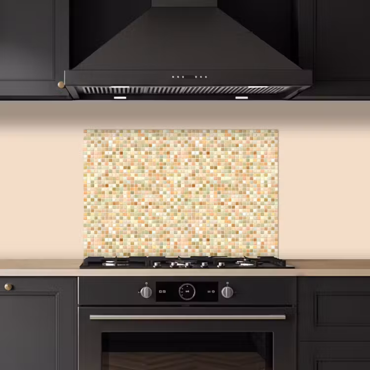 Mozaïek - Patroon - Terracotta keuken achterwand spatscherm klein 900 -sfeer1