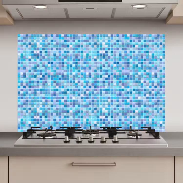 Mozaïek - Patroon - Turquoise keuken achterwand spatscherm klein 900 -3d_website