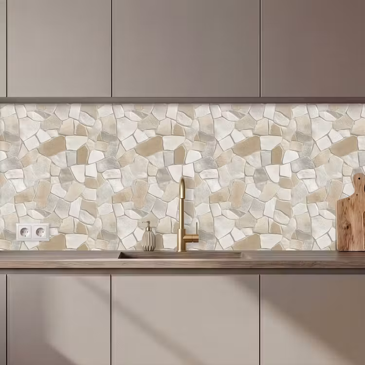 Mozaïek - Stenen - Beige keuken achterwand 2 middel 871 zz_3dshopping