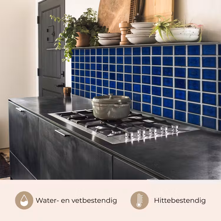 Mozaïek - Tegels- Glanzend - Blauw keuken achterwand 2 middel 871 -usp_NL