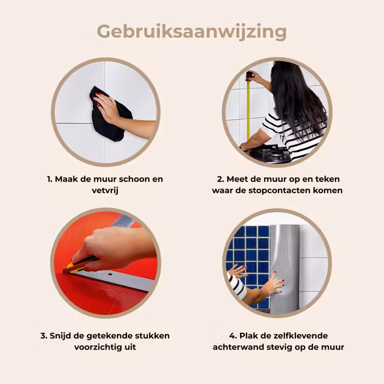 Mozaïek - Tegels- Glanzend - Blauw keuken achterwand 2 middel 871 -gebruiksaanwijzing_NL