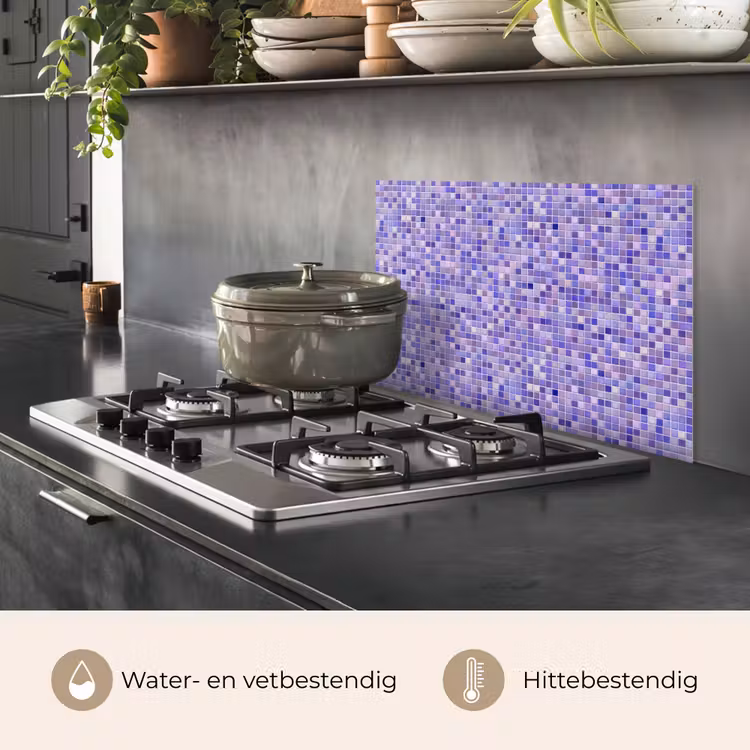 Mozaïek - Tegels - Lila - Amethist keuken achterwand spatscherm klein 900 -usp_NL
