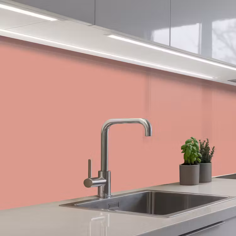 Muted - Salmon - Koraal keuken achterwand 2 middel 871 -3d_schuin