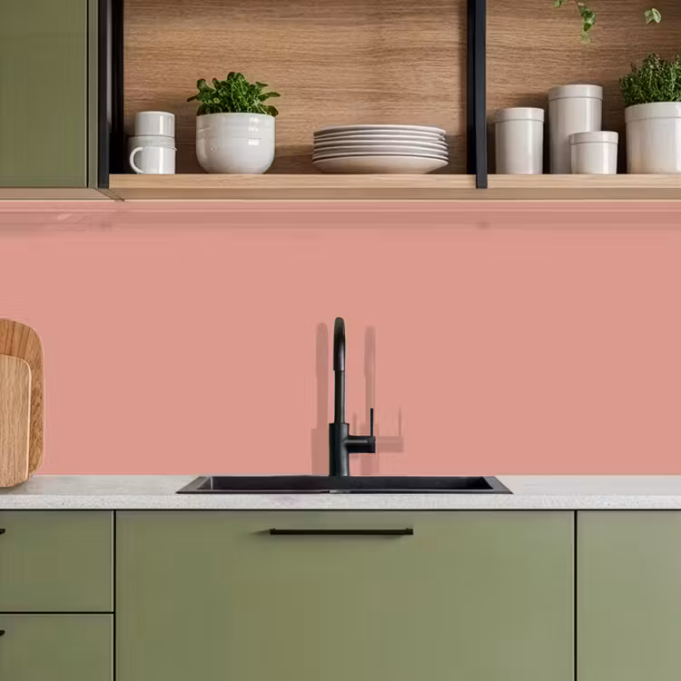Muted - Salmon - Koraal keuken achterwand 2 middel 871 -sfeer3