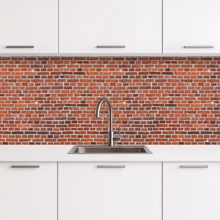 Muur - Bakstenen - Versleten - Voegen keuken achterwand 2 middel 871 -3d