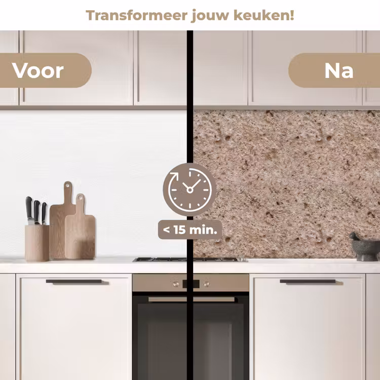 Muur - Beschadigd - Erosie - Poreus keuken achterwand 2 middel 871 -voor-na2_NL