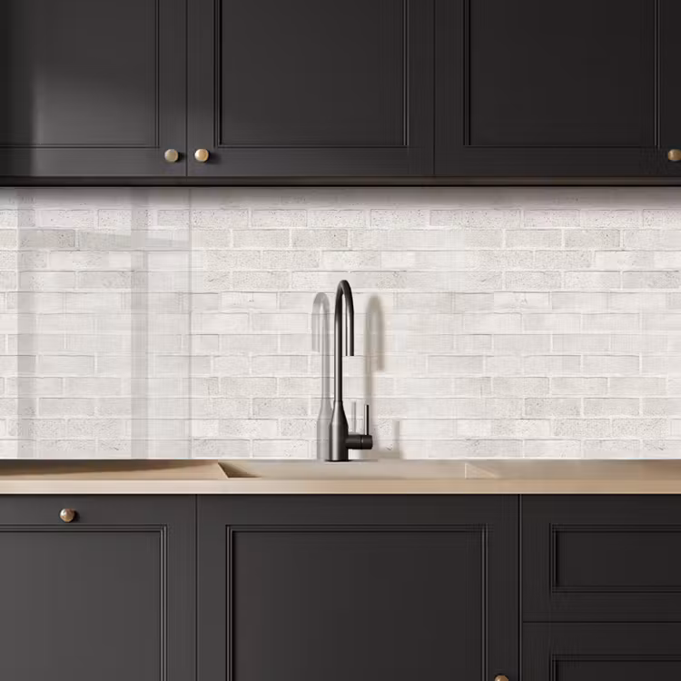 Muur - Wit - Bakstenen keuken achterwand 2 middel 871 -sfeer1